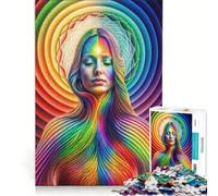 Rompecabezas de 1000 Piezas para Adultos Despertando en un arcoíris, Juguete antiestrés, desafío difícil, Toda la Familia, 38x52cm