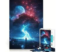 Rompecabezas de 1000 Piezas para Adultos Despertar Celestial,Juego de Corte sin Costuras,Juguete para Resolver Problemas,Juego Casual,Escena navideña (38x52cm)