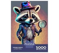 Rompecabezas De 1000 Piezas para Adultos Detective Raccoon Rompecabezas para Adultos Juegos De Relajación Una Obra De Arte Regalos para Amigos Y Familiares 52x38cm/1000pcs