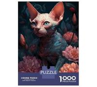 Rompecabezas De 1000 Piezas para Adultos Devon Rex Cat Dream Rompecabezas para Adultos Juegos De Relajación Desafío Difícil Ayuda A Ejercitar El Cerebro 52x38cm/1000pcs