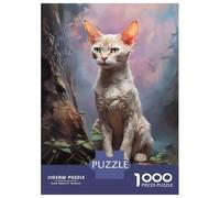 Rompecabezas De 1000 Piezas para Adultos Devon Rex Cat Rompecabezas para Adultos Juegos Divertidos Análisis Y Lógica Regalos para Amigos Y Familiares 38x26cm/1000pcs