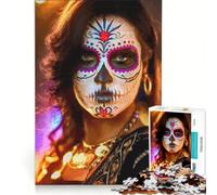 Rompecabezas de 1000 Piezas para Adultos, Día de los Muertos, Juego Interactivo, Ideal para Padres e Hijos, Perfecto como Regalo para Toda la Familia 38x26cm