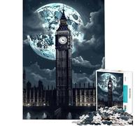 Rompecabezas de 1000 Piezas para Adultos Día de tormenta en Londres Juguete Educativo para Juegos de desafío y Alivio del estrés Regalos para cumpleaños tamaño 38x26cm