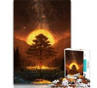 Rompecabezas de 1000 Piezas para Adultos, difícil de superar, del Árbol de la Vida Dorado Cada Pieza es única Diversión Familiar desafiante (tamaño 38x26cm)