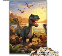 Rompecabezas de 1000 Piezas para Adultos: Dinosaur World Jigsaw, Actividad Divertida para Toda la Familia, desafío Mental, Adolescentes (tamaño: 26x38cm)