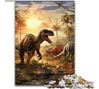Rompecabezas de 1000 Piezas para Adultos: Dinosaur World Jigsaw, Actividad Divertida para Toda la Familia, desafío Mental, Adolescentes (tamaño: 26x38cm)