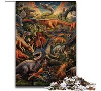 Rompecabezas de 1000 Piezas para Adultos: Dinosaur World Jigsaw, Actividad Divertida para Toda la Familia, desafío Mental, Adolescentes (tamaño: 50x75cm)