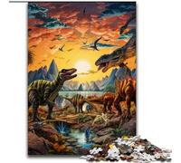 Rompecabezas de 1000 Piezas para Adultos: Dinosaur World Jigsaw Noche de Juegos en Familia Una Experiencia Visual desafiante y gratificante (tamaño: 26x38cm)