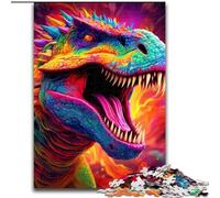 Rompecabezas de 1000 Piezas para Adultos. Dinosaurio Colorido. Rompecabezas de 1000 Piezas para Adultos decoración del hogar y la Oficina,Fiestas,cumpleaños y Regalos navideños