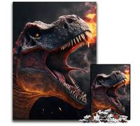 Rompecabezas de 1000 Piezas para Adultos, Dinosaurio de Madera, Ideal para Parejas, Navidad, Año Nuevo y San Valentín, 50x75cm/19,68x29,52 Pulgadas.