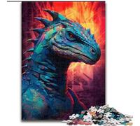 Rompecabezas de 1000 Piezas para Adultos Dinosaurio Megalosaurus Rompecabezas de Madera tamaño 50x75cm Regalo Ideal para Adolescentes, Parejas y Amigos para cumpleaños, Navidad