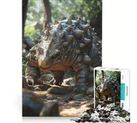 Rompecabezas de 1000 Piezas para Adultos Dinosaurio monstruoso con Pinchos en el Bosque Juegos Divertidos para la interacción Entre Padres e Hijos Regalos de Juegos desafiantes 38x52cm