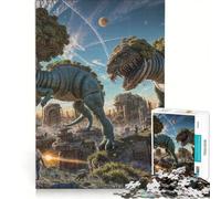 Rompecabezas de 1000 Piezas para Adultos: Dinosaurios Extraterrestres, Juego Imposible, desafío difícil, fortalece el Amor Entre Parejas 50x75cm