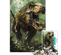 Rompecabezas de 1000 piezas para adultos Dinosaurios prehistóricos Actividades divertidas para hacer en casa Decoración artística para el hogar Juegos relajantes Apto para mayores de 14 años (50x75cm)