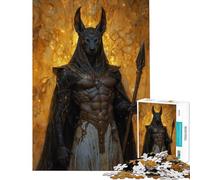 Rompecabezas de 1000 Piezas para Adultos Dios Anubis Juego práctico y Educativo Un Gran Regalo para Disfrutar en Familia (tamaño 38x52cm)