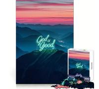 Rompecabezas de 1000 Piezas para Adultos Dios es Bueno,decoración Impecable,Ejercicio Mental,diversión,Paz,Juego,Regalo Festivo y de Ocio 38x52cm