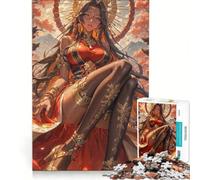 Rompecabezas de 1000 Piezas para Adultos: Diosa China, Juguete antiestrés, decoración, póster y Hoja de curiosidades a Juego 38x26cm