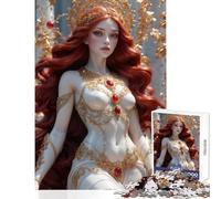 Rompecabezas de 1000 Piezas para Adultos Diosa Dorada Juguetes antiestrés Grandes Regalos y Juegos de relajación Cada Pieza es única Tamaño 38x52cm