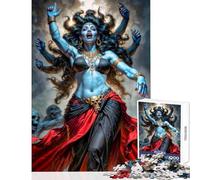 Rompecabezas de 1000 Piezas para Adultos Diosa Kali con Calaveras Rompecabezas de 1000 Piezas Juego Imposible Regalo para cumpleaños Un desafío difícil (50x75cm)