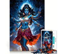 Rompecabezas de 1000 Piezas para Adultos Diosa Kali de Piel Azul con múltiples Brazos Decoración Elegante y Funcional Juego Divertido y Estimulante para la Mente Ideal para Juegos de Paz y cumpleaños