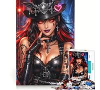 Rompecabezas de 1000 Piezas para Adultos: Diosa Oscura del Deseo, Juego de ingenio, Interesante para Reducir el estrés, Cada Pieza es única 38x26cm