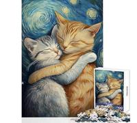 Rompecabezas de 1000 Piezas para Adultos diseño Abrazo con Bigotes Ideal para Adolescentes Juegos relajantes Divertidos y Originales cumpleaños y Navidad (tamaño 38x52cm)