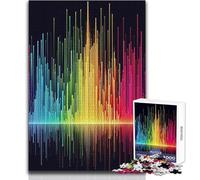 Rompecabezas de 1000 Piezas para Adultos, diseño Abstracto de arcoíris, Vibrante, Ecualizador, Relajante y Relajante, Ideal para Interiores, Ajuste, Juguete de Ocio, tamaño 38x52cm