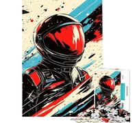 Rompecabezas de 1000 Piezas para Adultos diseño Abstracto de astronautas espaciales Ideal para Combatir el estrés Durante Las Vacaciones en casa o como Regalo (tamaño 38x52cm)