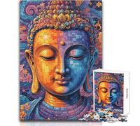 Rompecabezas de 1000 Piezas para Adultos, diseño Abstracto de Buda, Pixel Art, Juego Educativo, Actividades Familiares, Regalos de Amigo Secreto, tamaño 50x75cm