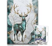 Rompecabezas de 1000 Piezas para Adultos, diseño Abstracto de Ciervo Kintsugi, Juguete de Arte Intelectual, Divertido y Divertido, Regalo de cumpleaños tamaño 50x75cm