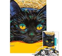 Rompecabezas de 1000 Piezas para Adultos diseño Abstracto de Gato Rompecabezas de 1000 Piezas Juguetes para armar desafío difícil Regalo de cumpleaños Regalos (38x52cm)