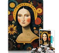 Rompecabezas de 1000 Piezas para Adultos, diseño Abstracto de Mona Lisa, para Adultos, Adolescentes, Juegos Familiares, cumpleaños, 50x75cm