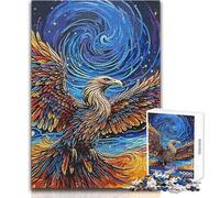 Rompecabezas de 1000 Piezas para Adultos, diseño Abstracto de Phoenix, Ideal para familias, para Pasar el rato y Pasar Las Vacaciones, Tamaño: 38x26cm