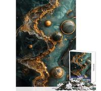 Rompecabezas de 1000 Piezas para Adultos diseño Abstracto Espacial Kintsugi Ideal para decoración del hogar Regalo para Mujeres y Hombres Juego de ingenio difícil y desafiante tamaño 38x26cm