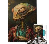 Rompecabezas de 1000 Piezas para Adultos diseño Alien Art Liv desafiante para completar Juego Educativo antiestrés Apto para Mayores de 14 años (38x52cm)