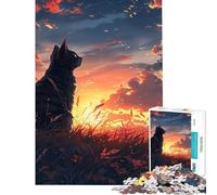 Rompecabezas de 1000 Piezas para Adultos diseño Atardecer y Contemplación un desafío Educativo para armar Ideal para Decorar Paredes Apto para Mayores de 14 años (38x26cm)