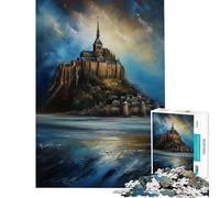 Rompecabezas de 1000 Piezas para Adultos diseño Atemporal del Mont Saint Michel Ideal para Juegos educativos desafíos Juguetes Juegos prácticos antiestrés y Regalos Divertidos (tamaño 38x26cm)