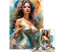 Rompecabezas de 1000 Piezas para Adultos diseño Belleza Angélica Ideal para Adolescentes Juego Familiar de Carreras de Velocidad Fomenta la interacción Entre Padres e Hijos (tamaño 38x52cm)