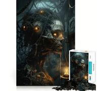 Rompecabezas de 1000 Piezas para Adultos,diseño biomecánico de Terror,Arte de Bordes precisos,Juego de ingenio,Regalo Ideal para Pasar un rato Agradable,Regalo Divertido de Navidad (50x75cm)