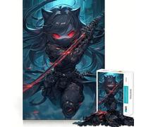 Rompecabezas de 1000 Piezas para Adultos,diseño Black Ninja,Corte preciso,diversión,Juego de lógica,Entretenimiento,Escena navideña 50x75cm