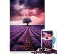 Rompecabezas de 1000 Piezas para Adultos,diseño botánico de Flor de Lavanda,Juego de ensamblaje Ajustado,Juego de concentración,Regalo,Tiempo Libre,Divertido,decoración navideña (50x75cm)