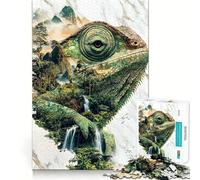 Rompecabezas de 1000 Piezas para Adultos,diseño camuflado,Ideal para fomentar la curiosidad,con un Ajuste, decoración,Juego de construcción,Juego de Paz,Regalo de cumpleaños (38x26cm)