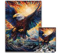 Rompecabezas de 1000 Piezas para Adultos, diseño Colorido de águila, Rompecabezas de Alta dificultad para Adolescentes, 50x75cm/19,68x29,52 Pulgadas.