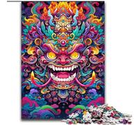 Rompecabezas de 1000 Piezas para Adultos, diseño Colorido de Buda de Madera, Ideal como decoración o Regalo de cumpleaños, 50x75cm, Ideal para Juegos interactivos Familiares
