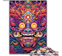 Rompecabezas de 1000 Piezas para Adultos, diseño Colorido de Buda Hecho de Madera, Actividad Divertida para el hogar, 50x75cm, decoración artística DIY, Regalo de cumpleaños