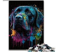 Rompecabezas de 1000 Piezas para Adultos,diseño Colorido de Labrador,Hecho de Madera,Ideal para Decorar el hogar o la Oficina, Ideal para Juegos interactivos Familiares