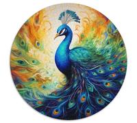 Rompecabezas de 1000 Piezas para Adultos, diseño Colorido de Pavo Real, Ideal como Obra de Arte, decoración, Juguete de Inteligencia para Juegos Familiares en Interiores 67,5 x 67,5 cm