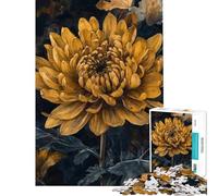 Rompecabezas de 1000 Piezas para Adultos diseño Crisantemo Dorado Elegancia Ideal para Juegos educativos Juguetes didácticos e Ideas para Regalos Corte de precisión (tamaño 38x26cm)