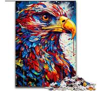 Rompecabezas de 1000 Piezas para Adultos,diseño de águila Colorida de Madera, Padres,Parejas y Amigos Mayores de 14 años,Ideal para cumpleaños,Vacaciones,Navidad y Halloween