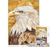 Rompecabezas de 1000 Piezas para Adultos diseño de águila Dorada Ideal para decoración del hogar Regalo Juego Educativo Interesante para Reducir el estrés tamaño 38x26cm